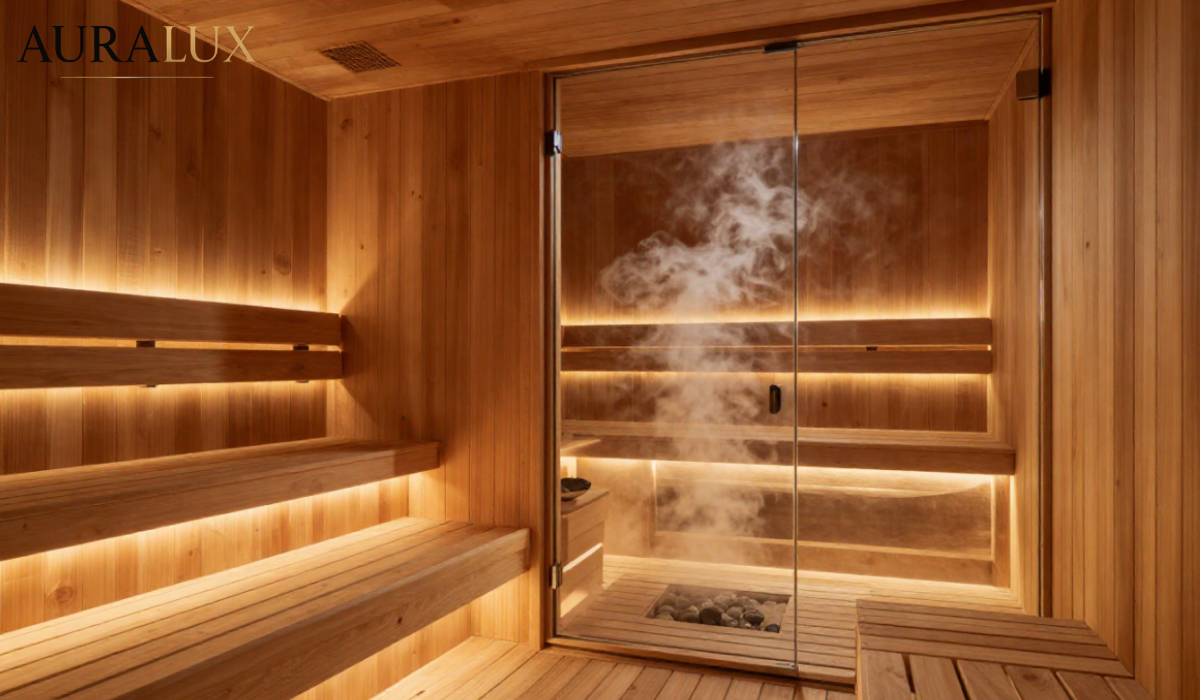 So sánh phòng xông hơi tại nhà kiểu sauna khô gỗ thông và xông hơi ướt kính cường lực