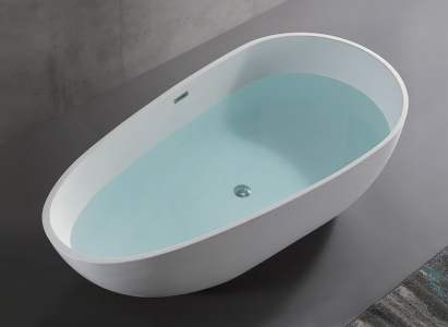 Bồn tắm ngâm thiết kế độc đáo GEMY G9598 freestanding bất đối xứng