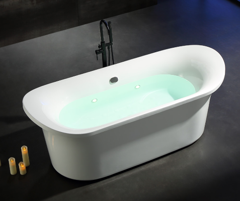 Bồn tắm freestanding oval cao cấp GEMY G9826 dáng hoa nở 1900mm