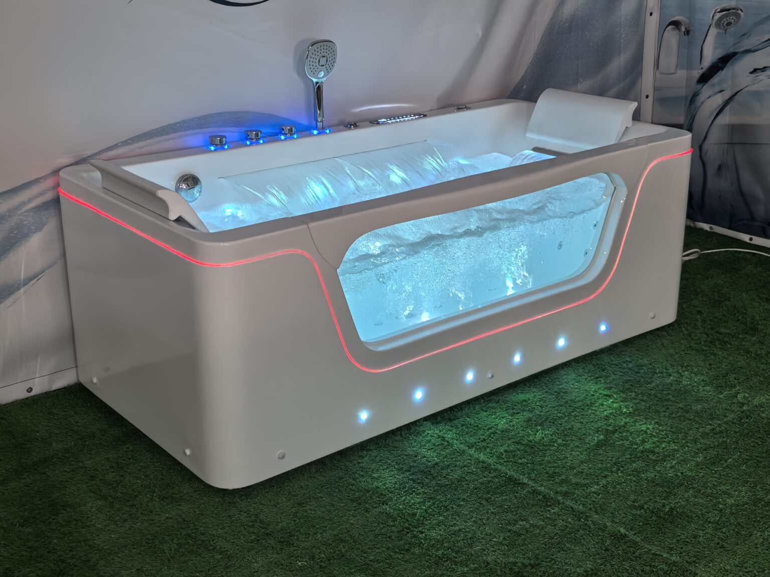 Bồn tắm massage kính cường lực cao cấp GEMY G9837