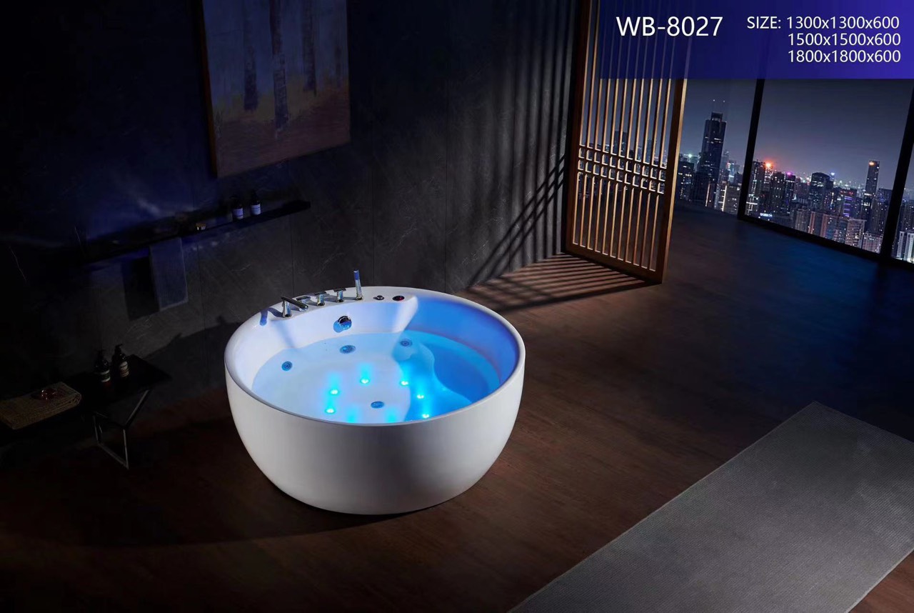 Bồn tắm massage tròn GemyStar GS-8027 đối xứng nghệ thuật
