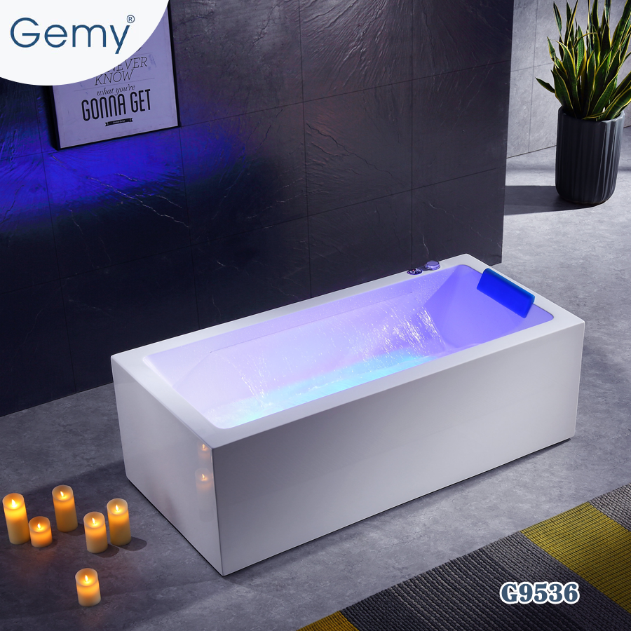 Bồn tắm massage 2 thác nước LED cao cấp GEMY G9536