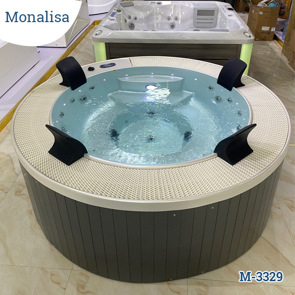 Bồn spa Monalisa M-3329 Balboa TP500 34 jets massage sục khí blower ngoài trời