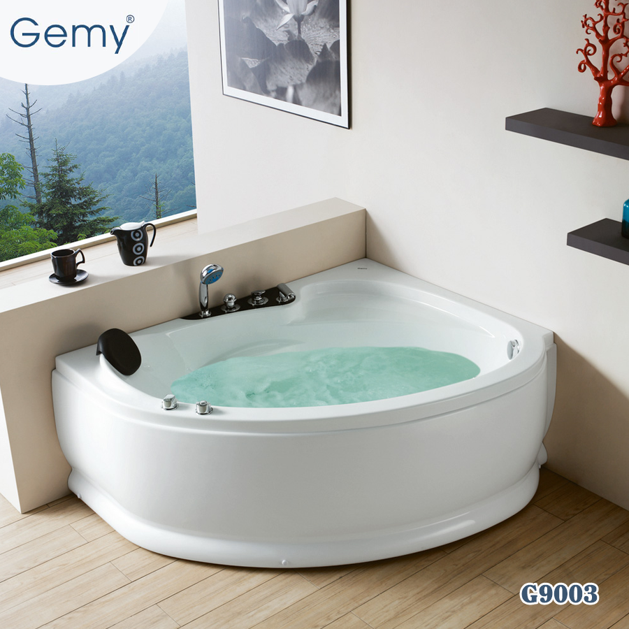 Bồn tắm massage góc tận dụng không gian GEMY G9003