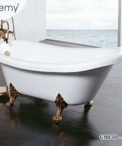 Bồn Tắm Oval Chân Mạ Vàng Crom GEMY G9030-A | AuraLux