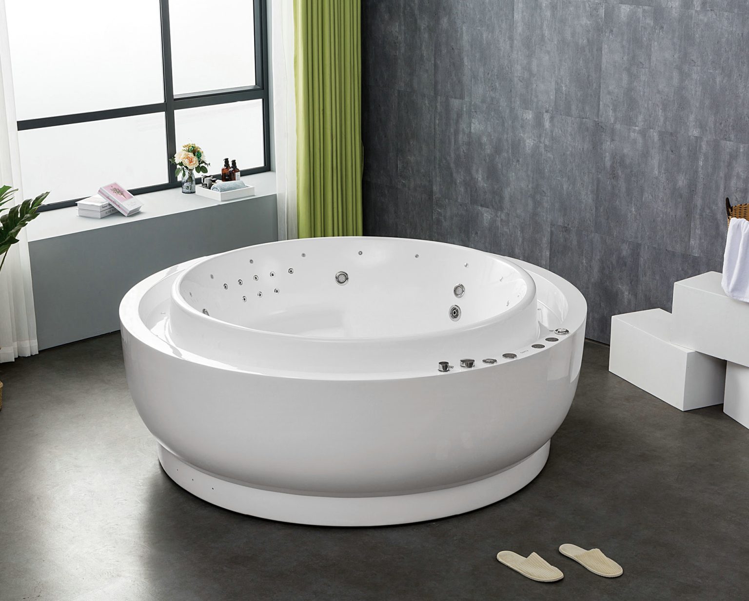 Bồn tắm massage tròn đôi sang trọng GEMY G9267-II