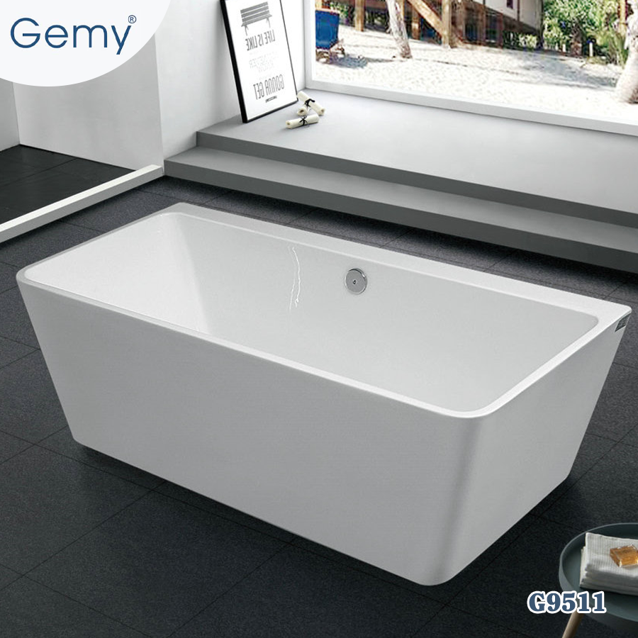 Bồn tắm nằm chữ nhật tối giản GEMY G9511 1700x900mm acrylic
