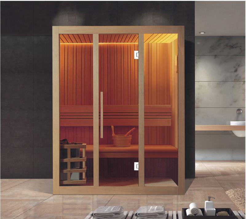 Phòng sauna hồng ngoại TDO T-8013 gỗ thông Hemlock tự nhiên