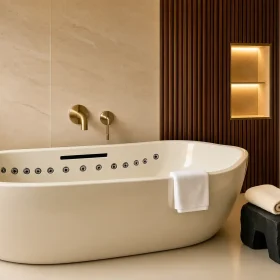 Phòng tắm nhỏ hẹp có lắp được bồn massage không?